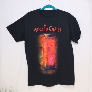 Alice In‎ Chains Jar of Flies Graphic T-Shirt Mens Medium Black Grunge